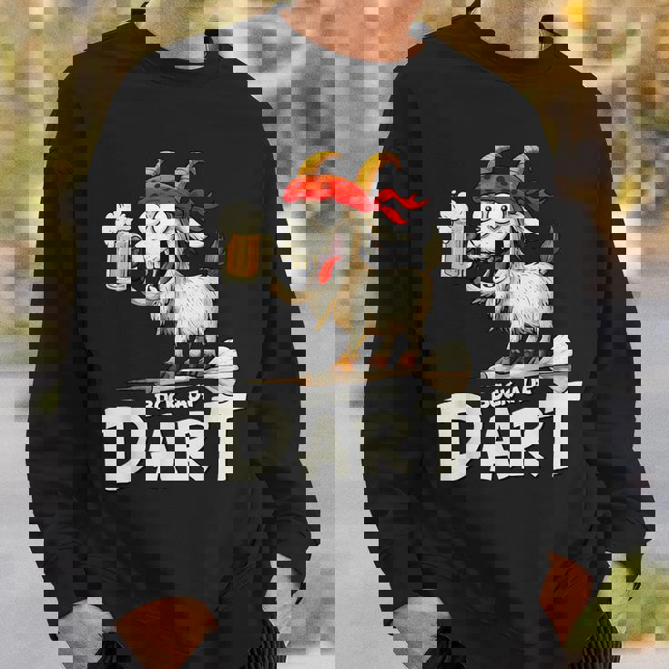 Bock Auf Dart ヤギとビールジョッキ 面白いダーツプレーヤー スウェットシャツ 彼への贈り物