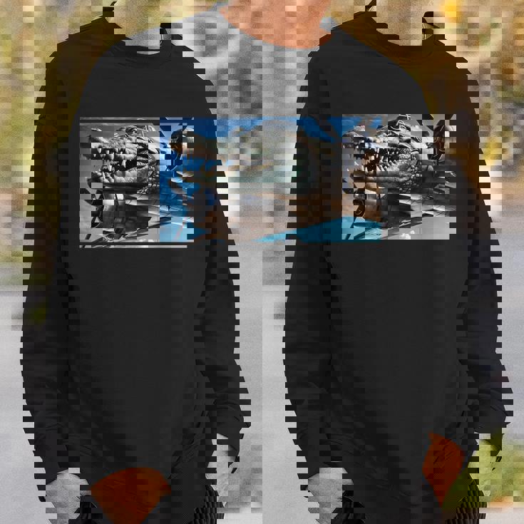 Bombardiro Crocodilo Brain Rot Gen Alpha Meme スウェットシャツ 彼への贈り物