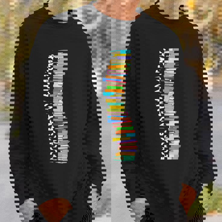 Books Are My Anatomy 背骨ブックワーム 読書 スウェットシャツ 彼への贈り物