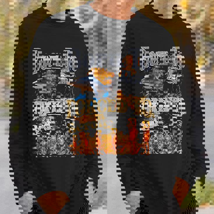 Born To Rot 強制スクロールされた面白いイタリアンブレインロットミーム スウェットシャツ 彼への贈り物