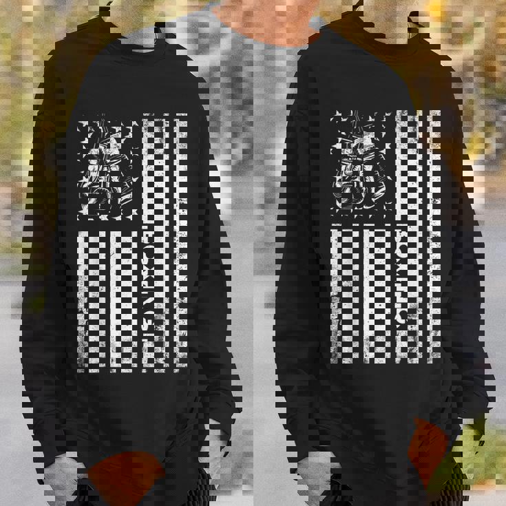 Boxerintage Boxing American Flag Boxing Distressed スウェットシャツ 彼への贈り物