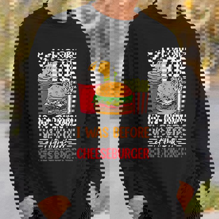 Burger メンズ レディース チーズバーガー ファーストフード バーガー愛好家 スウェットシャツ 彼への贈り物