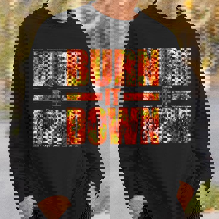 Burnit Down Fire Flames スウェットシャツ 彼への贈り物