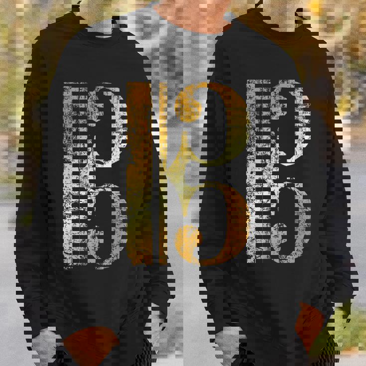 C-音記号 ヴィンテージイエロー ミュージシャンヴィオラ・チェロ。 スウェットシャツ 彼への贈り物