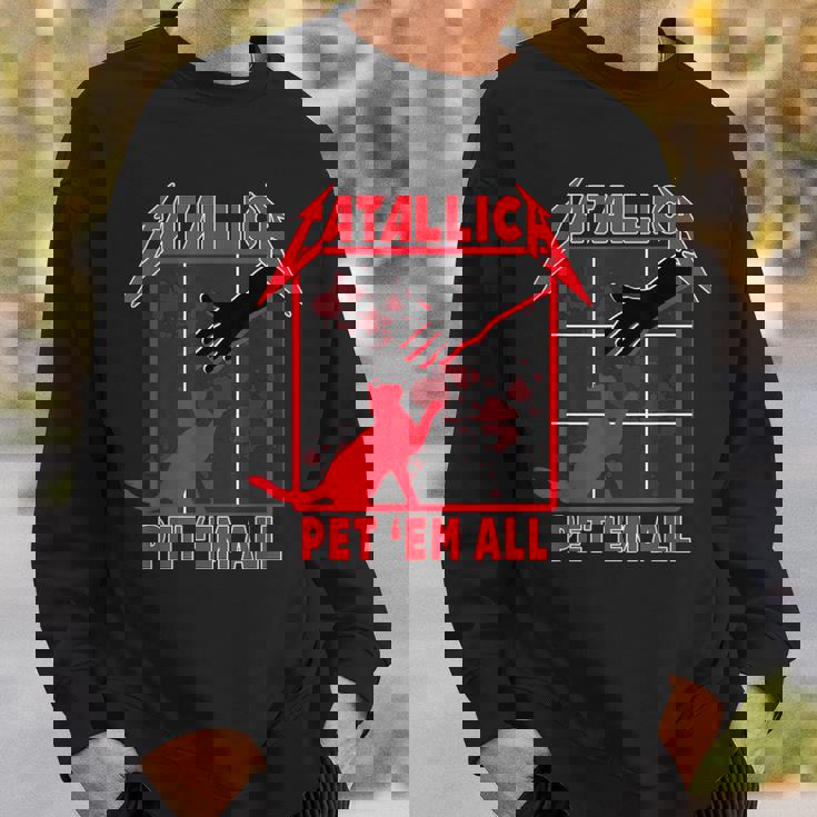 Catallica Pet 'Em All ファニーキャットtシャツ スウェットシャツ 彼への贈り物