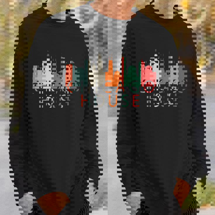 Chicago House Music レトロ ヴィンテージ シャツ ラブ シカゴ スウェットシャツ 彼への贈り物