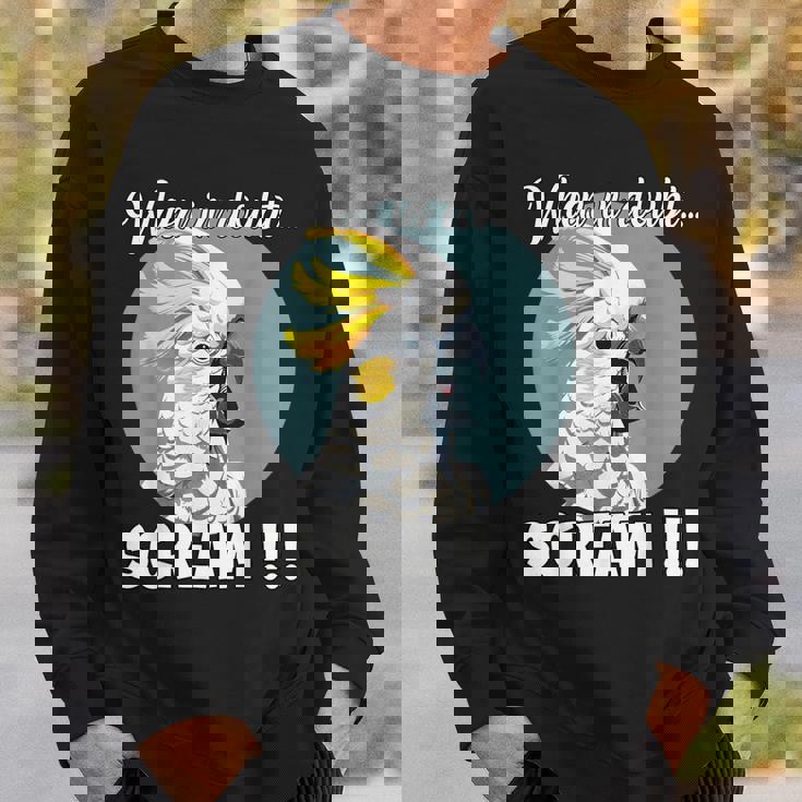 Cockatoo Meme T、面白い叫び声を上げているキバタン スウェットシャツ 彼への贈り物