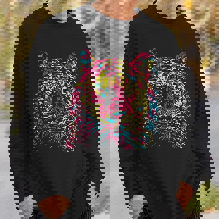 Colorful Tiger Tigers Fashion Graphic スウェットシャツ 彼への贈り物