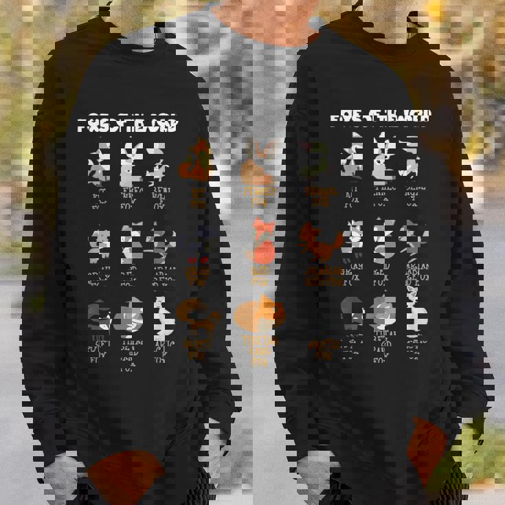 Cool Foxes Of The Worldかわいいキツネ動物愛好家ギフト スウェットシャツ 彼への贈り物