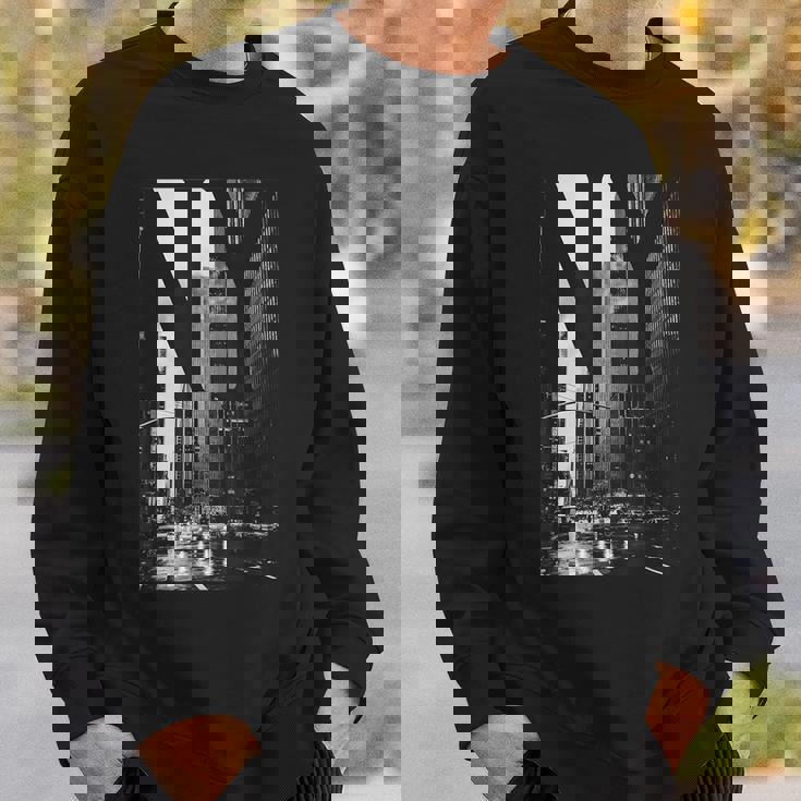 Cool New York City Abstractkyline & New York スウェットシャツ 彼への贈り物