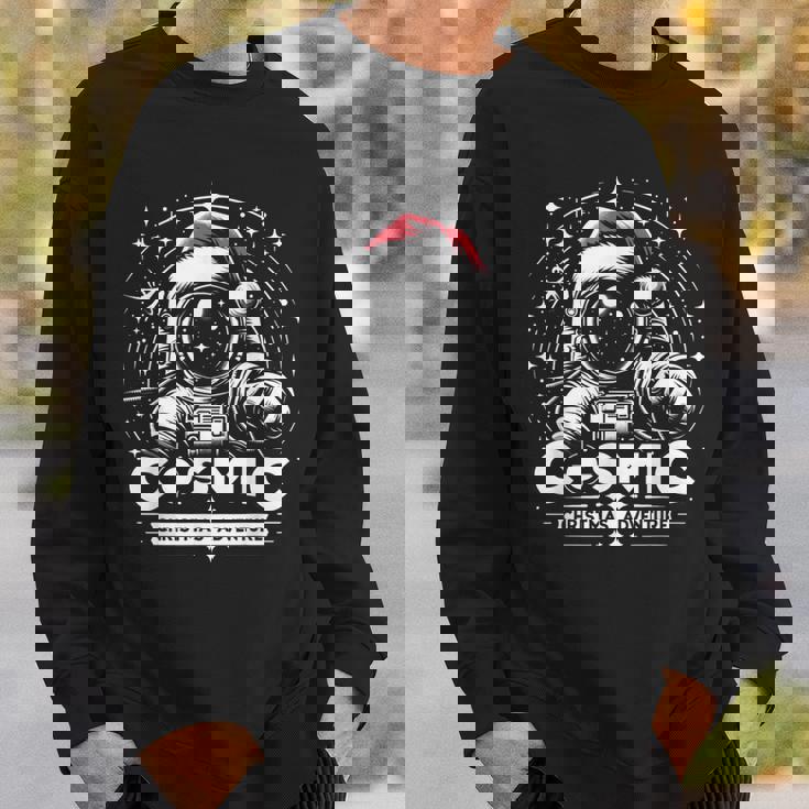 Cosmic Christmas Adventure ヴィンテージ宇宙飛行士サンタスペース スウェットシャツ 彼への贈り物