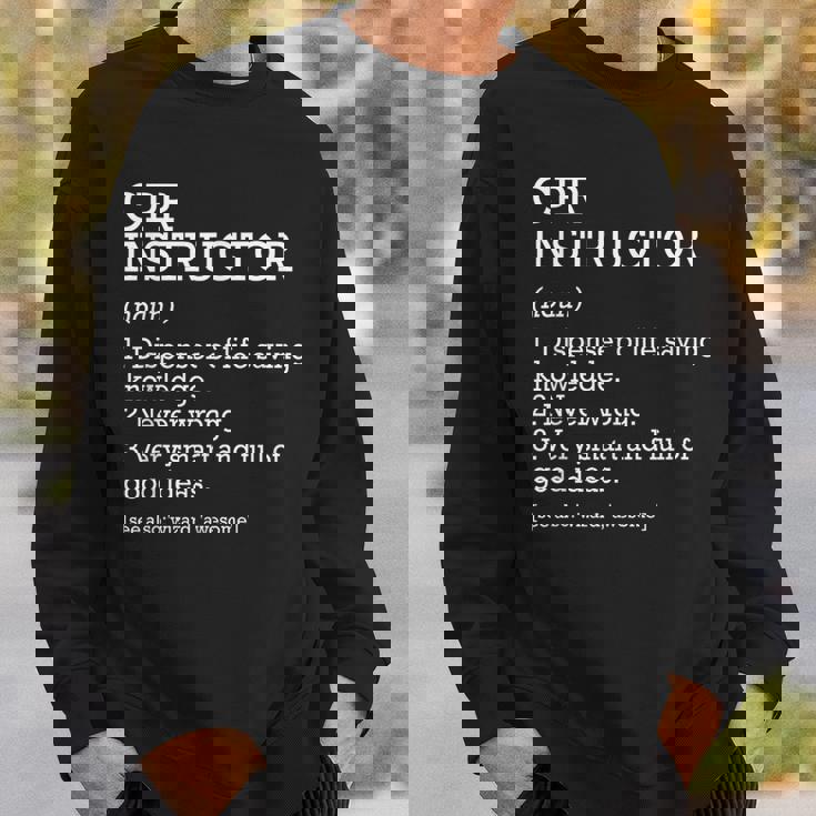 Cprインストラクター ジョブ定義 心肺蘇生 スウェットシャツ 彼への贈り物