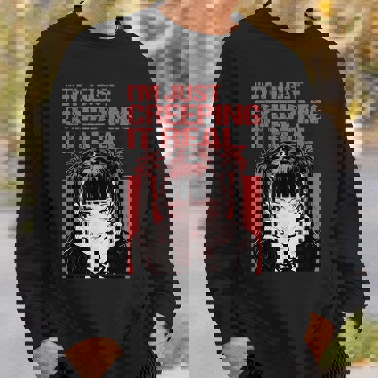 Creeping It Real ゴシック アニメ ソフト グランジ エモ オタク スウェットシャツ 彼への贈り物