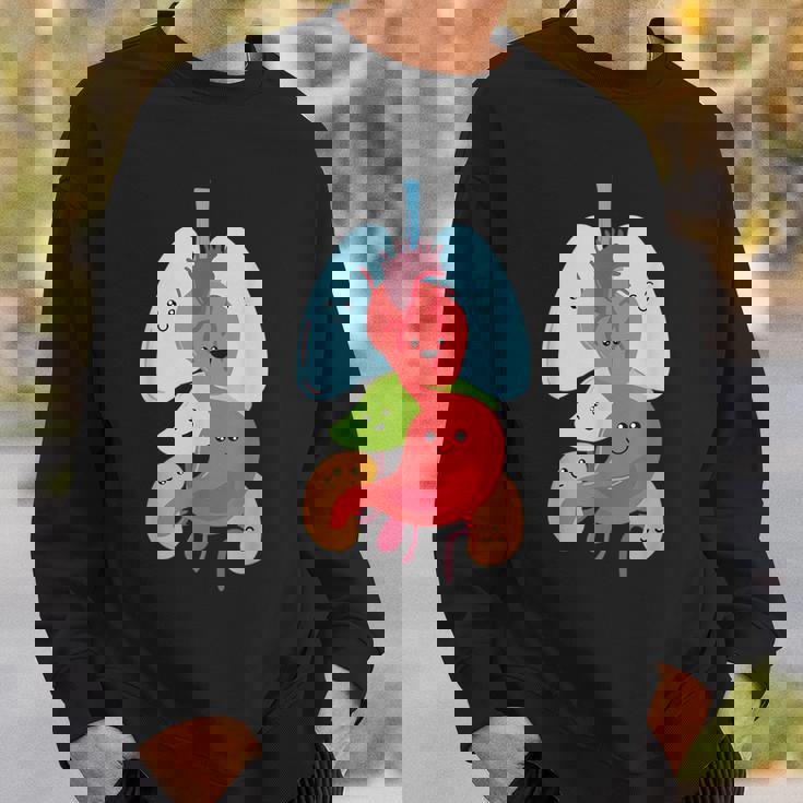 Cute Anatomy Internal Organs Body スウェットシャツ 彼への贈り物