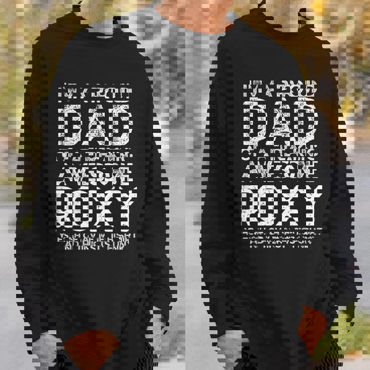 Dad Of Roxy ギフト 父の日 面白い 名前入り スウェットシャツ 彼への贈り物