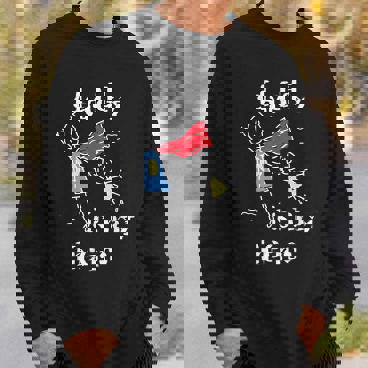 Daddy Is My Herouper Dad 手描き スウェットシャツ 彼への贈り物