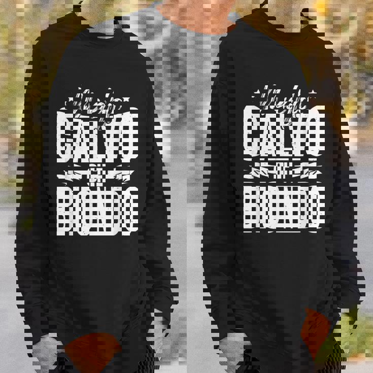 Divertente Papà Calvo Meglio Calvo Che Biondo Felpa Regalos para él