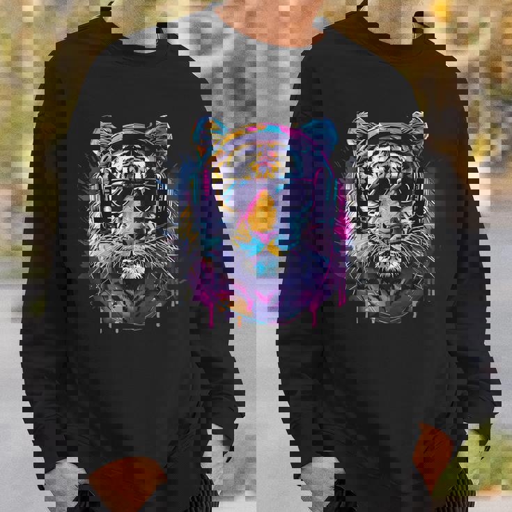 Dj Tiger ミュージックヘッドフォン 音楽プロデューサー ハウス ビートメーカー スウェットシャツ 彼への贈り物