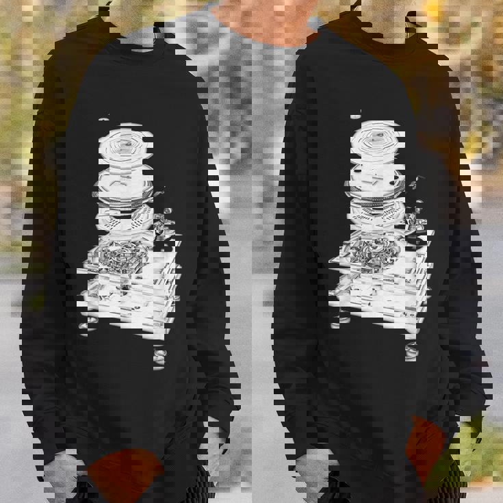 Dj Turntable 1210 Mk2 Exploded Blueprint スウェットシャツ 彼への贈り物