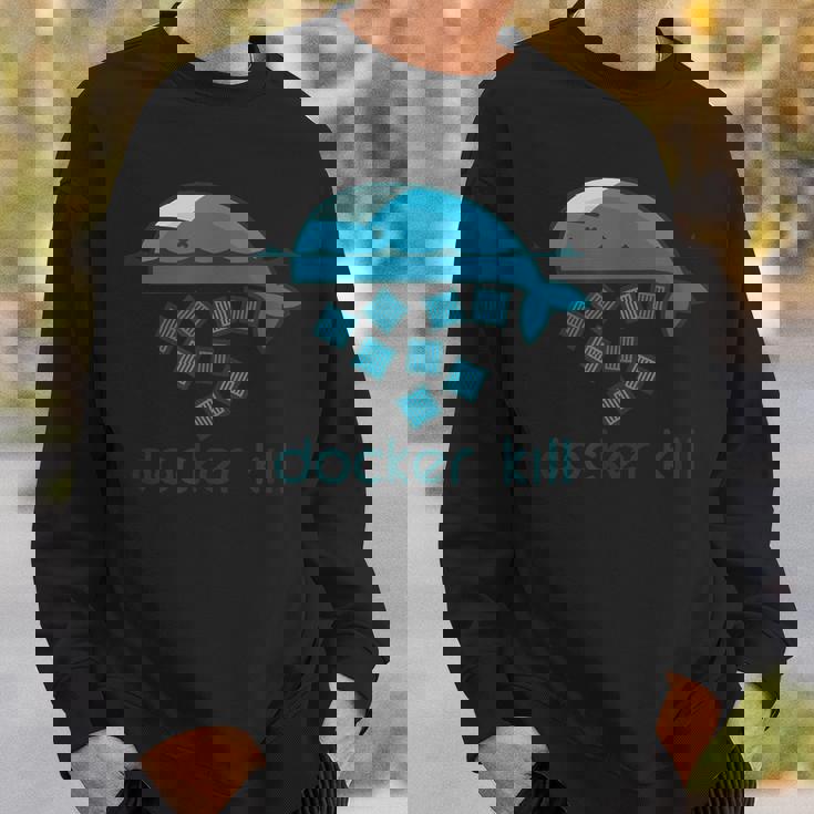 Docker Container Linux Devops Programming Coding スウェットシャツ 彼への贈り物