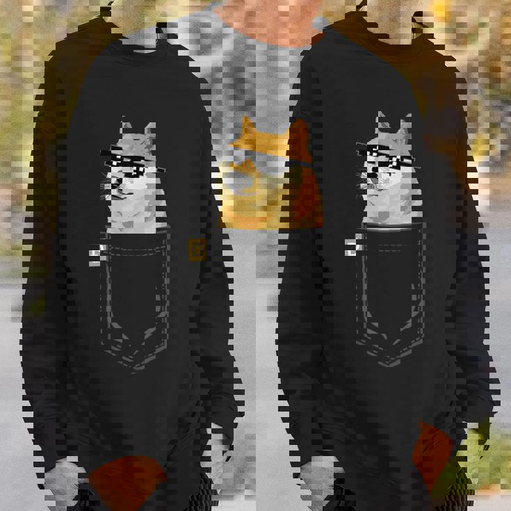 Doge コインロゴシャツ フェイクポケットシャツ Dogecoin To The Moon スウェットシャツ 彼への贈り物