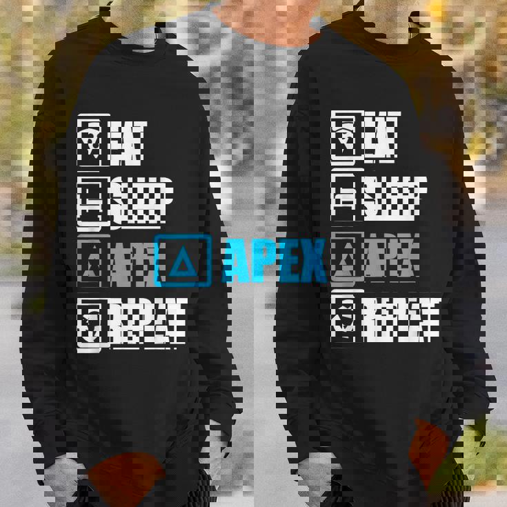 Eatleep Apex リピートシャツ 面白いモチベーションギフト スウェットシャツ 彼への贈り物