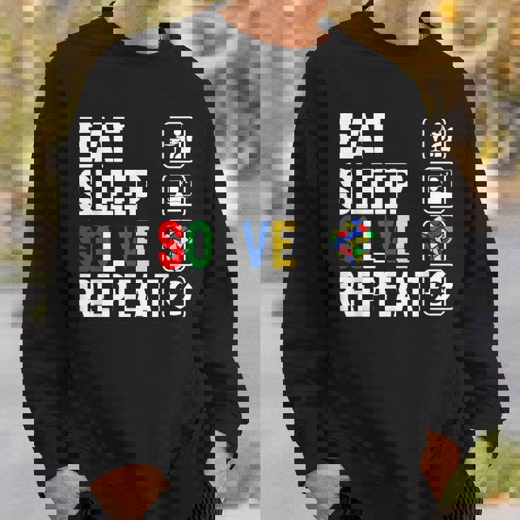 Eatleepolve Repeat キューブゲーム ルービックtシャツ スウェットシャツ 彼への贈り物