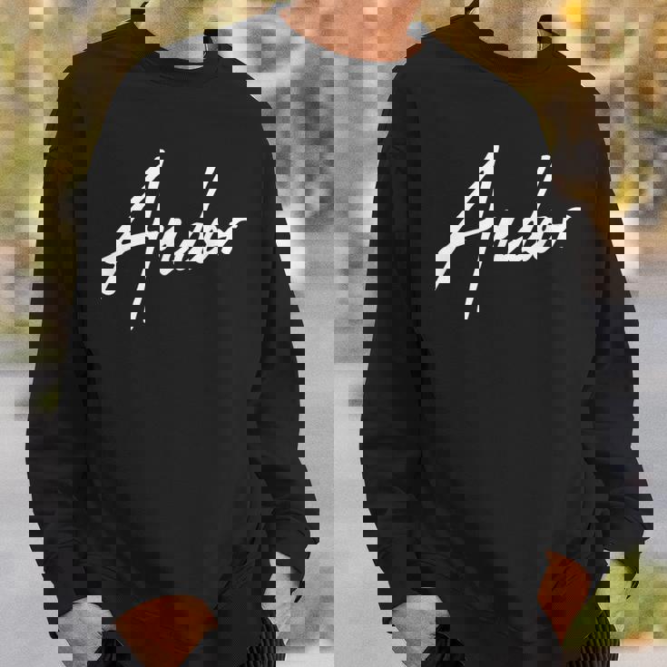 Elegant Handwritten Font Andor Calligraphy スウェットシャツ 彼への贈り物