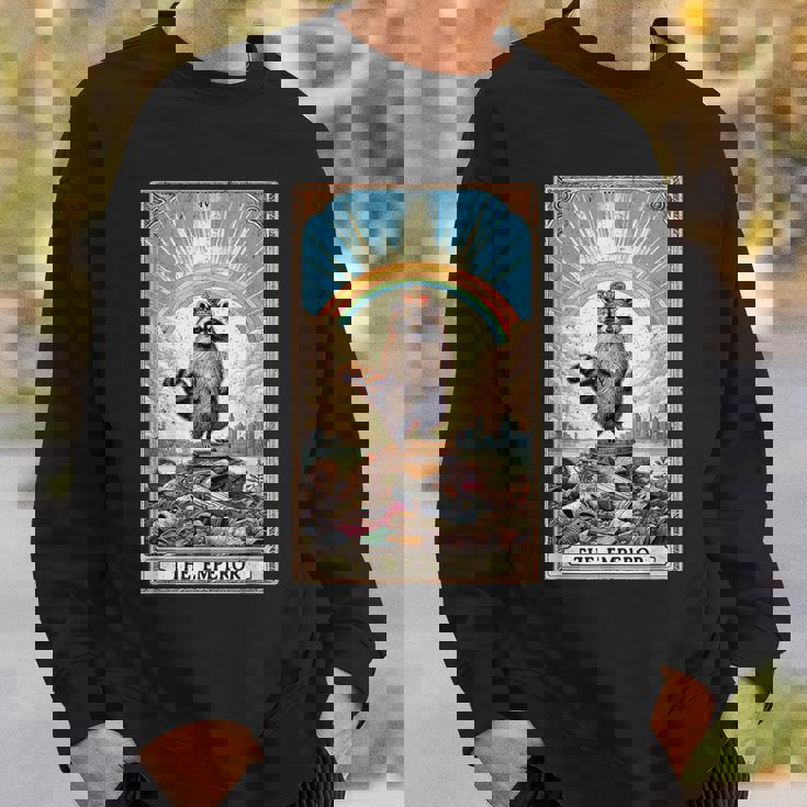 The Emperor 面白いアライグマ タロットカード ミスティックアライグマ スウェットシャツ 彼への贈り物