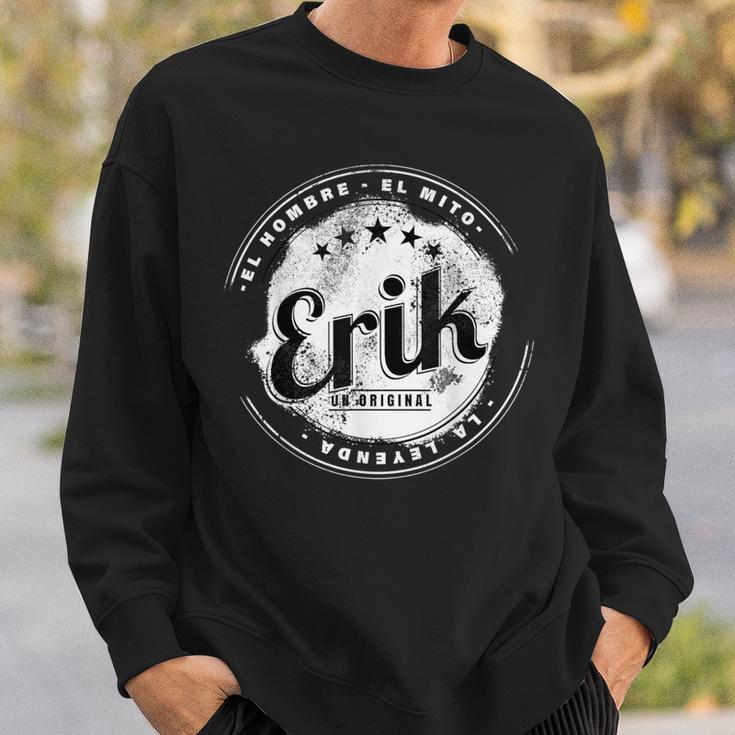 Erik El Hombre El Mito La Leyend Erik Nombre Camisa de entrenamiento Regalos para él