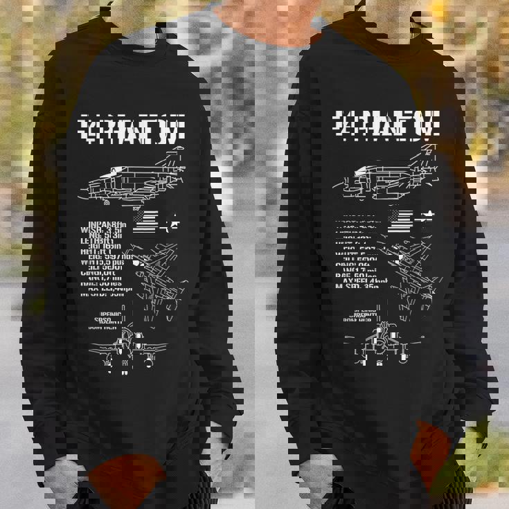 F-4 ファントム 戦闘機 ジェット仕様 軍用飛行機 F4 ファントム スウェットシャツ 彼への贈り物