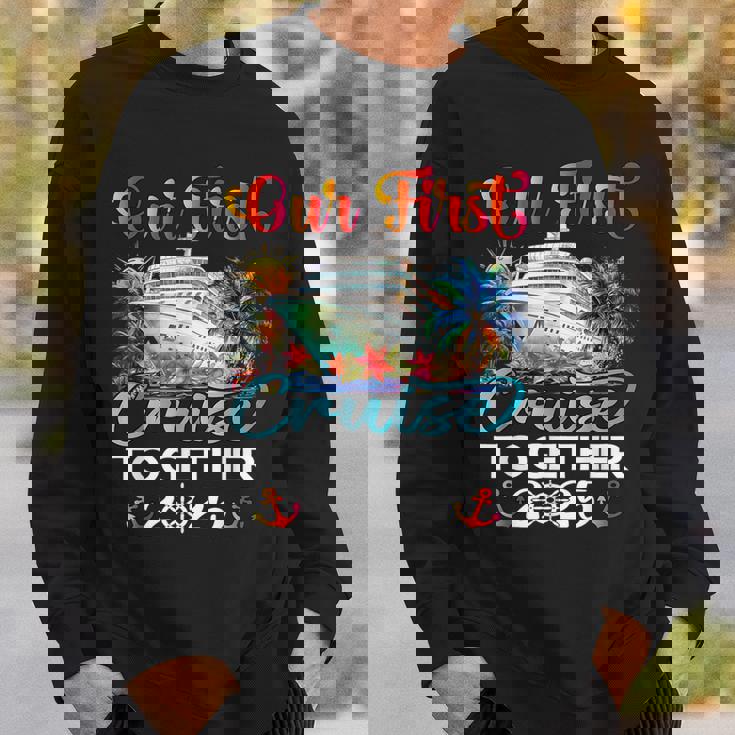 Our First Cruise 2025 Together Cute Matching Couples Cruise Sweatshirt Gifts for Him