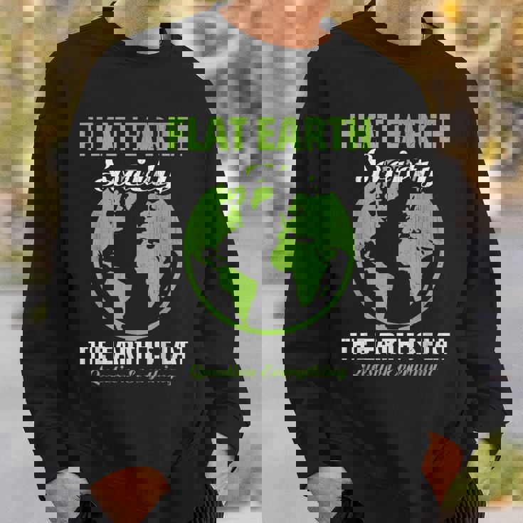 Flat Earthociety Flat Earther Conspiracy Theory スウェットシャツ 彼への贈り物