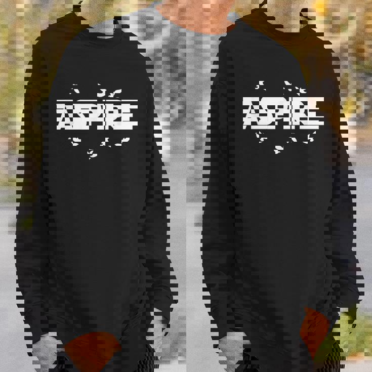 Fly High & Be Aspire Quotes Wise Advise Illustration Graphic スウェットシャツ 彼への贈り物