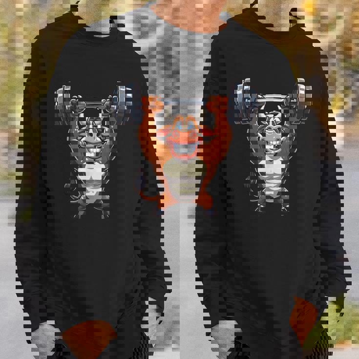 Bull ワークアウト バーベル 牛 フィットネス スウェットシャツ 彼への贈り物