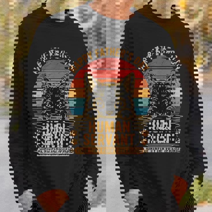 Cat Dad Lover For Vintage Father's Day Meow Daddy Sweatshirt Gifts for Him