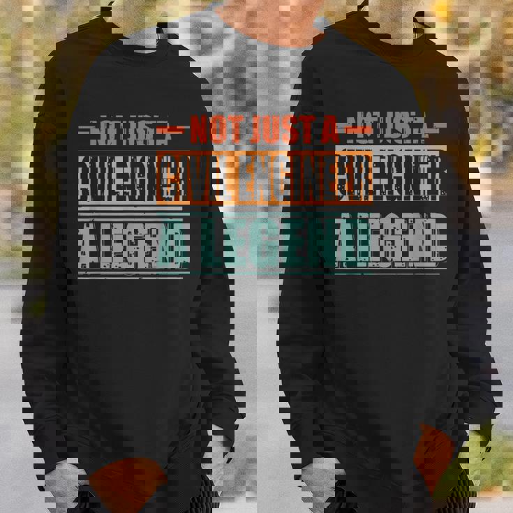 Quote Retro Civil Engineer スウェットシャツ 彼への贈り物