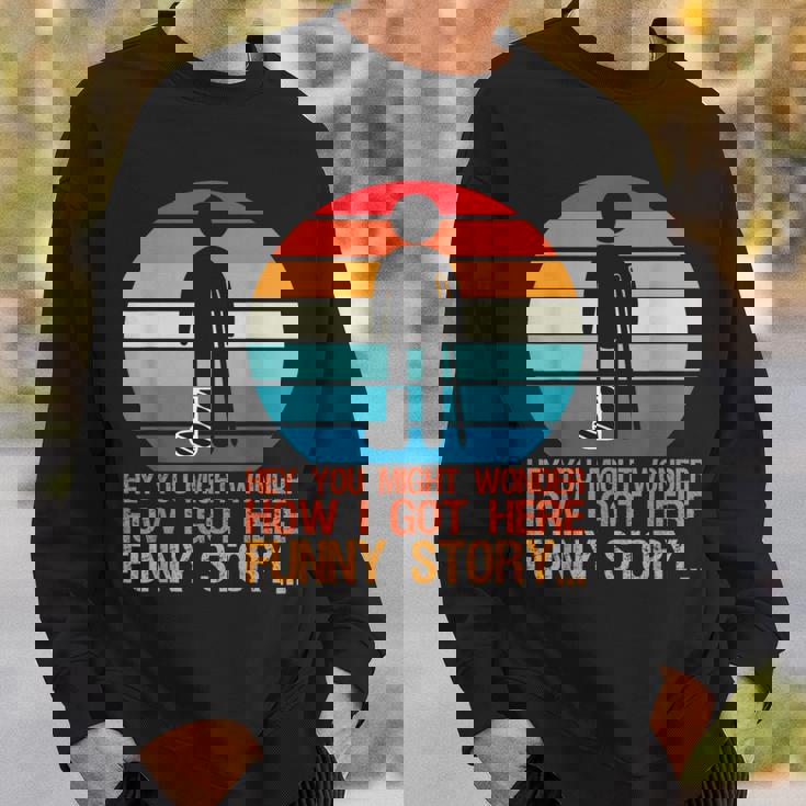 Recovery Broken Leg Get Well 衣装 怪我 足 足首 スウェットシャツ 彼への贈り物