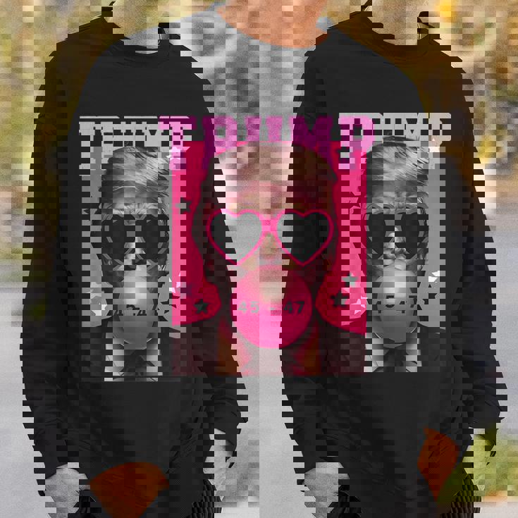 Trump 2024 メガネ&バブルガム ピンク スウェットシャツ 彼への贈り物