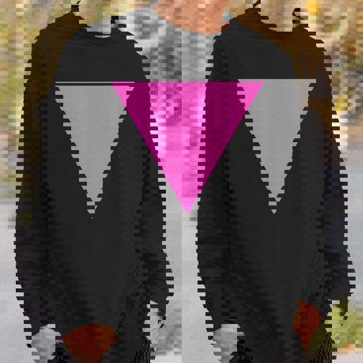Gay Pride Upside Down Pink Triangle スウェットシャツ 彼への贈り物