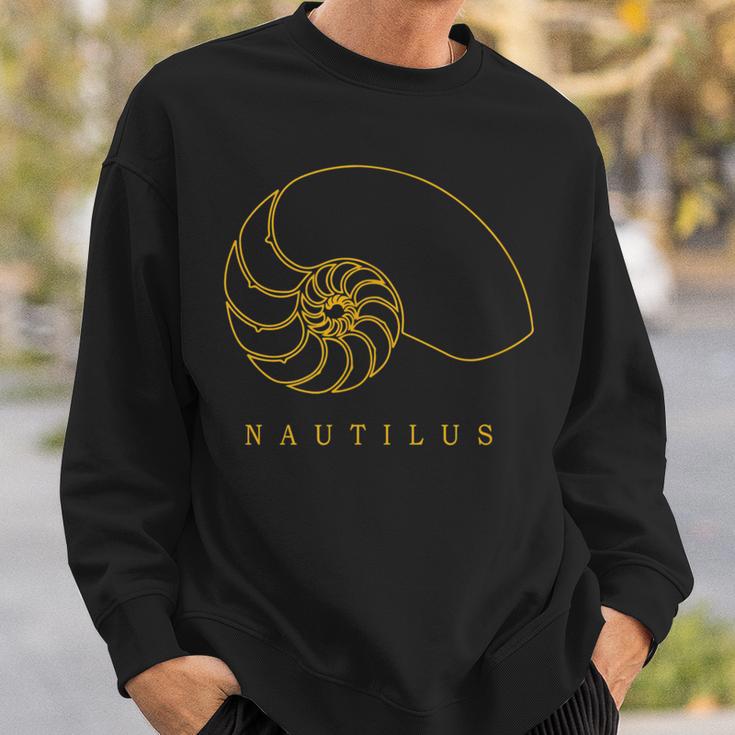 Golden Nautilus シェルtシャツ 海洋自然愛好家向け スウェットシャツ 彼への贈り物