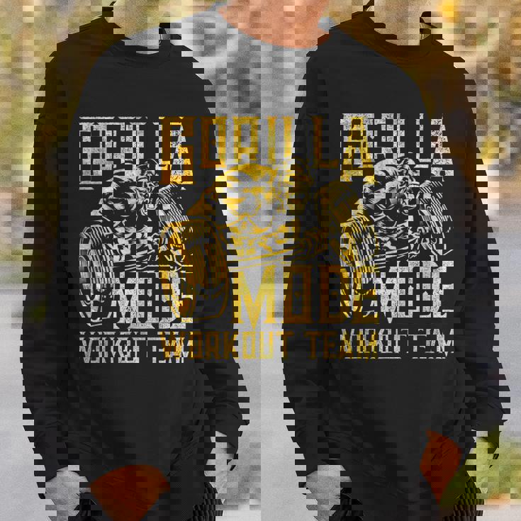 Gorilla Mode ワークアウト チーム ダンベル ビースト ジム フィットネス ゴールド スウェットシャツ 彼への贈り物