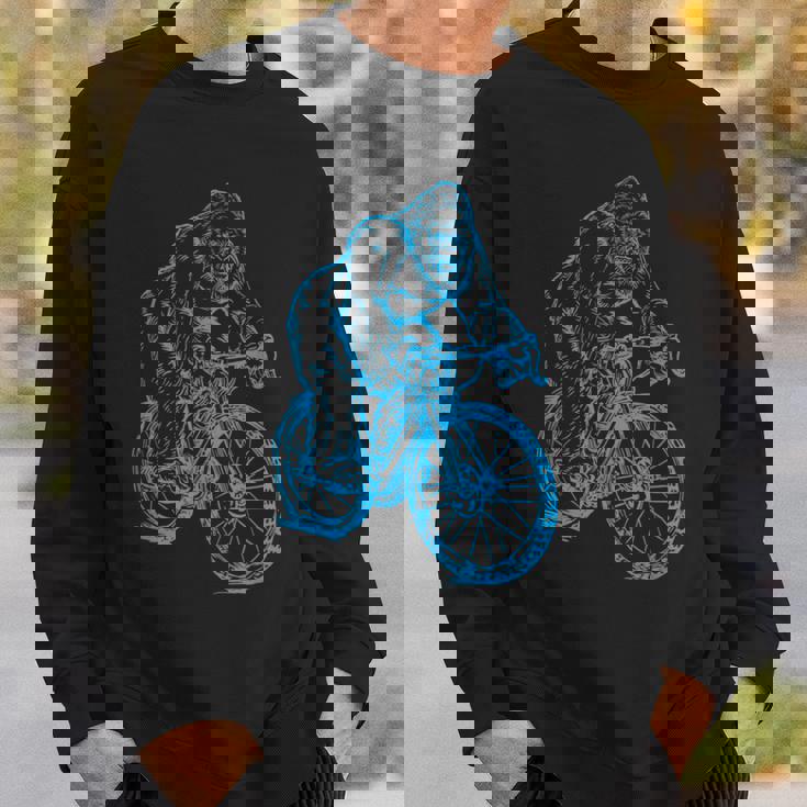 Gorilla サイクリング 自転車 クール モンキー おもしろい 動物 バイク スウェットシャツ 彼への贈り物