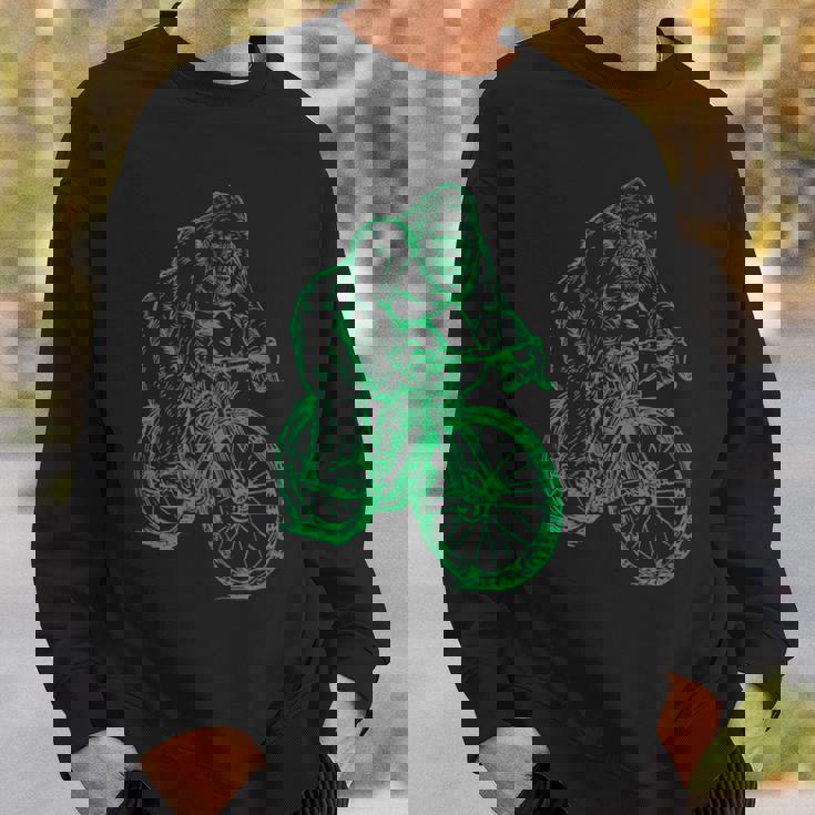 Gorilla ライディングバイク おもしろモンキー クール 動物 サイクリング 自転車 スウェットシャツ 彼への贈り物