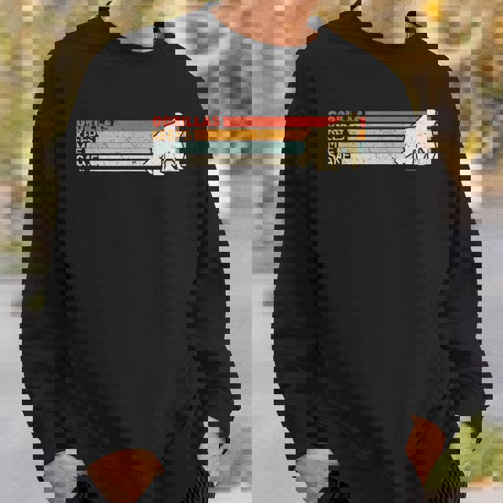 Gorillas Keep Meane Animal レディース ゴリラ ヴィンテージ 男性用 スウェットシャツ 彼への贈り物