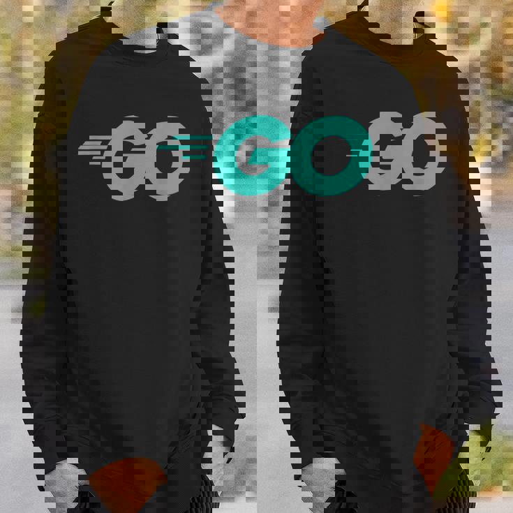 Goロゴ付きのgoプログラミング言語golang開発者 スウェットシャツ 彼への贈り物