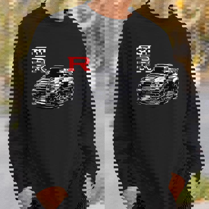 Gt R 34 レーシング ドラグ ドリフト Jdm Japan ストリートスポーツカー スウェットシャツ 彼への贈り物