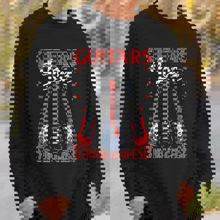 Guitars ストリングチーズ エレキギター付き スウェットシャツ 彼への贈り物