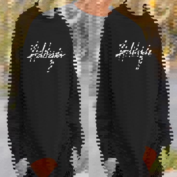 Hallelujah クール、キリスト教のモチベーションを高める スウェットシャツ 彼への贈り物