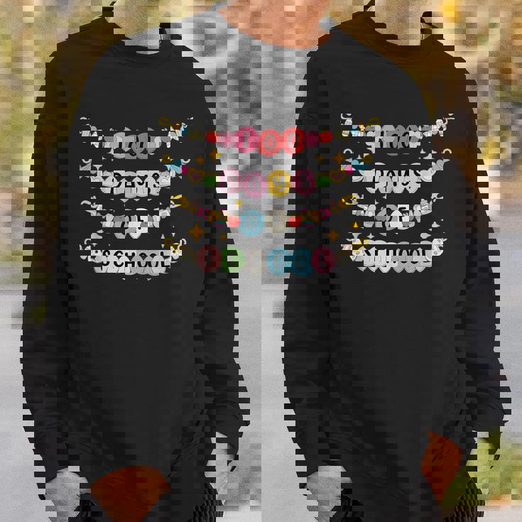 Happy 100 Days Ofchool ブレスレット 教師 学生 100日目 スウェットシャツ 彼への贈り物